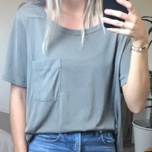 Pretty sage green oversized pocket tee